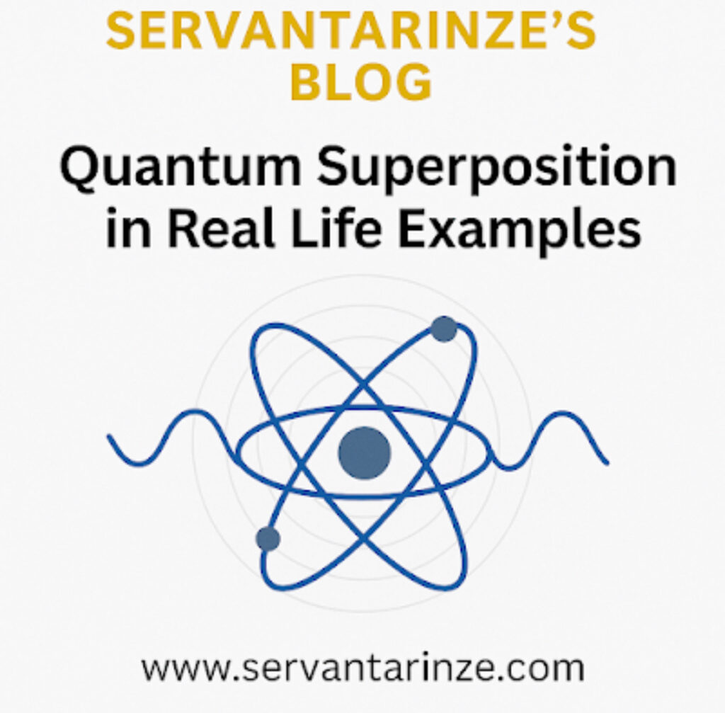 Illustration showing quantum superposition in real life examples with atomic orbit visualization – Servantarinze Blog