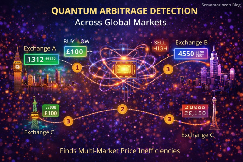 Quantum arbitrage detection identifies price differences across global stock markets in real time