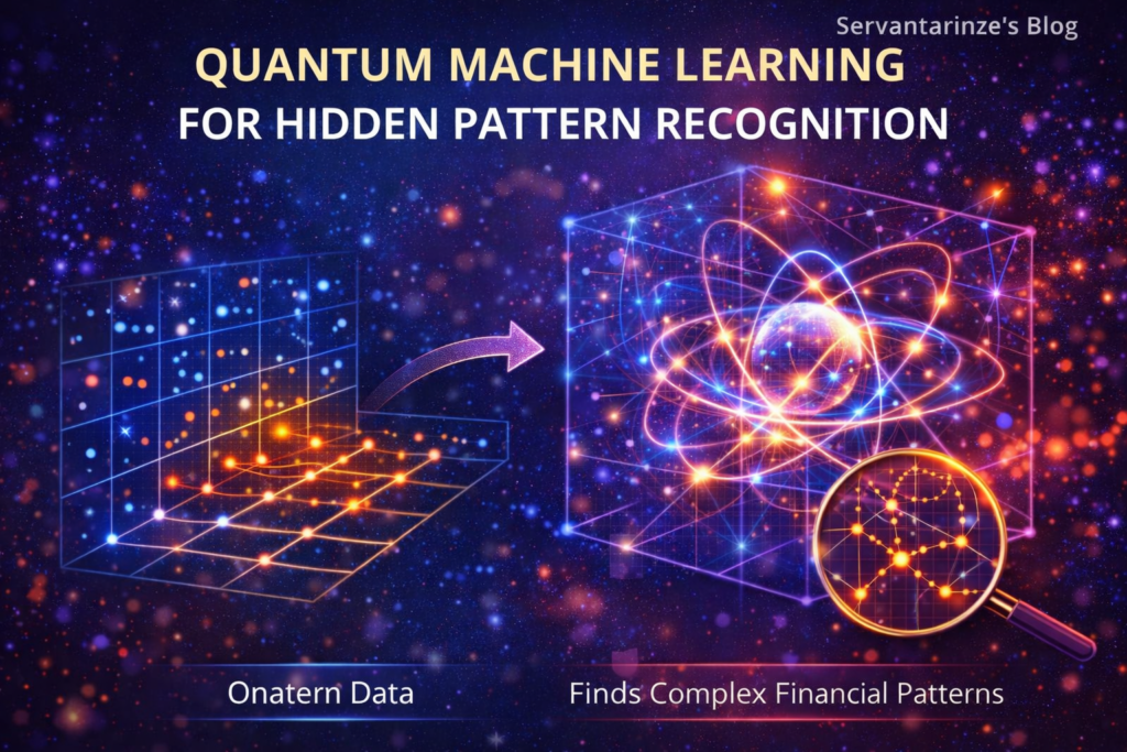 Quantum machine learning analyzing complex financial data to uncover hidden market patterns